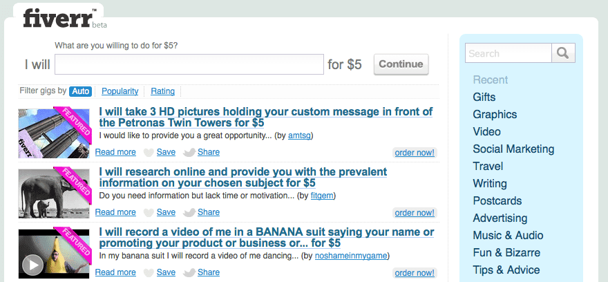 SEO Test With Fiverr.com